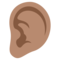 Ear - Medium emoji on Emojione